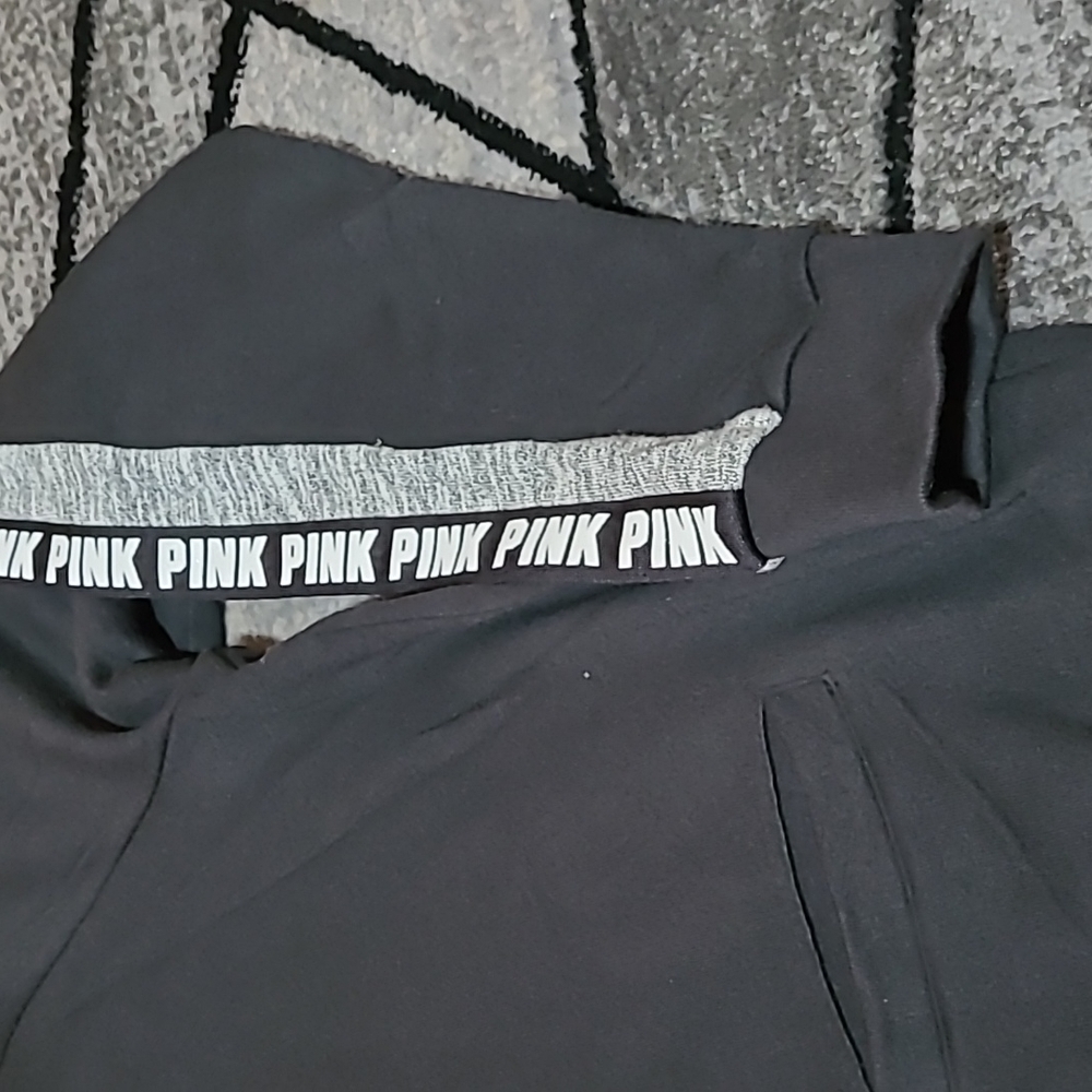 VS PINK 2015 Campus Quarter-Zip Rare Slit Pockets Sweatshirt - Picture 8 of 14